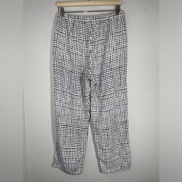 Eileen Fisher Textured Crepe Grid Slouchy Pant size XS - Picture 6 of 11